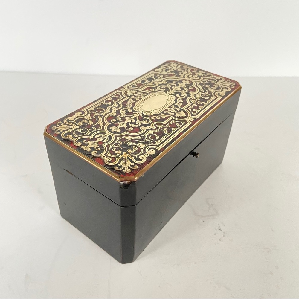 Napoleon III boule marquetry small hinged box